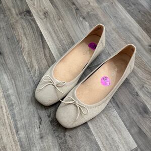 Vionic shimmer champagne gold Klara knit flats